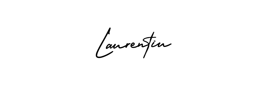 AmerikaSignatureDemo-Regular is a professional signature style that is perfect for those who want to add a touch of class to their signature. It is also a great choice for those who want to make their signature more unique. Get Laurentiu name to fancy signature for free. Laurentiu signature style 3 images and pictures png