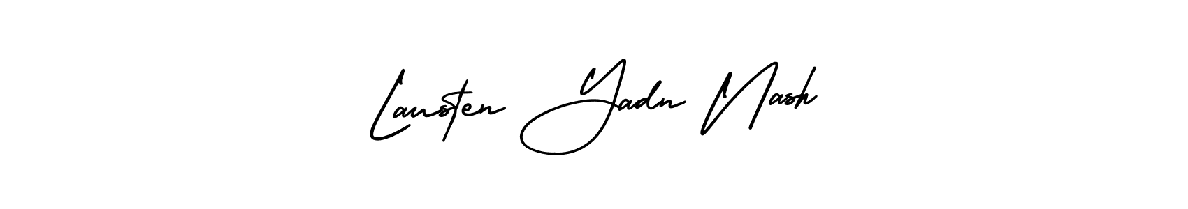 Make a short Lausten Yadn Nash signature style. Manage your documents anywhere anytime using AmerikaSignatureDemo-Regular. Create and add eSignatures, submit forms, share and send files easily. Lausten Yadn Nash signature style 3 images and pictures png