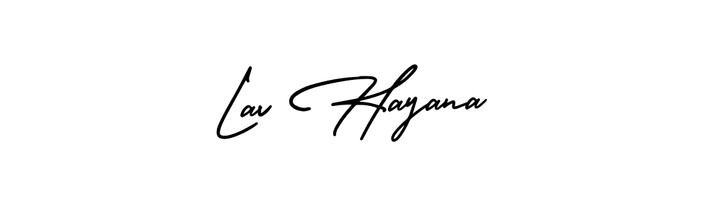 Also You can easily find your signature by using the search form. We will create Lav Hayana name handwritten signature images for you free of cost using AmerikaSignatureDemo-Regular sign style. Lav Hayana signature style 3 images and pictures png