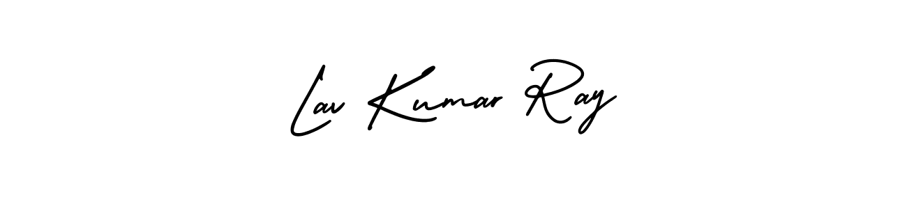 Use a signature maker to create a handwritten signature online. With this signature software, you can design (AmerikaSignatureDemo-Regular) your own signature for name Lav Kumar Ray. Lav Kumar Ray signature style 3 images and pictures png