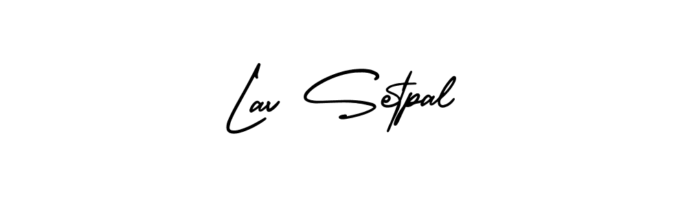 How to make Lav Setpal name signature. Use AmerikaSignatureDemo-Regular style for creating short signs online. This is the latest handwritten sign. Lav Setpal signature style 3 images and pictures png