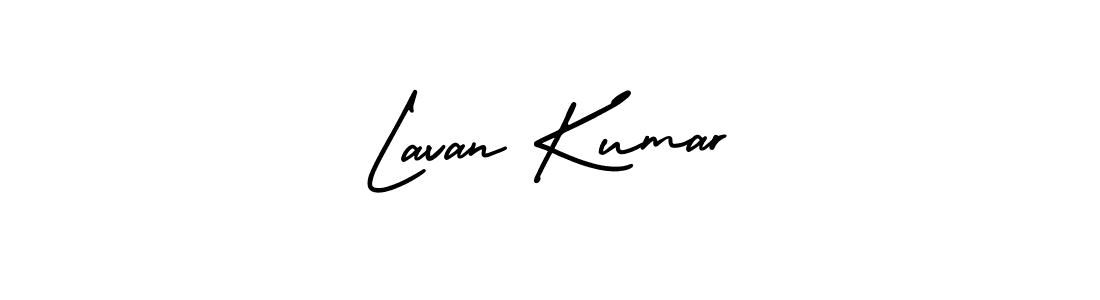The best way (AmerikaSignatureDemo-Regular) to make a short signature is to pick only two or three words in your name. The name Lavan Kumar include a total of six letters. For converting this name. Lavan Kumar signature style 3 images and pictures png