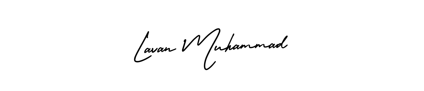 if you are searching for the best signature style for your name Lavan Muhammad. so please give up your signature search. here we have designed multiple signature styles  using AmerikaSignatureDemo-Regular. Lavan Muhammad signature style 3 images and pictures png