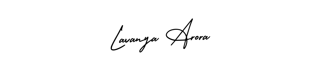 Create a beautiful signature design for name Lavanya Arora. With this signature (AmerikaSignatureDemo-Regular) fonts, you can make a handwritten signature for free. Lavanya Arora signature style 3 images and pictures png