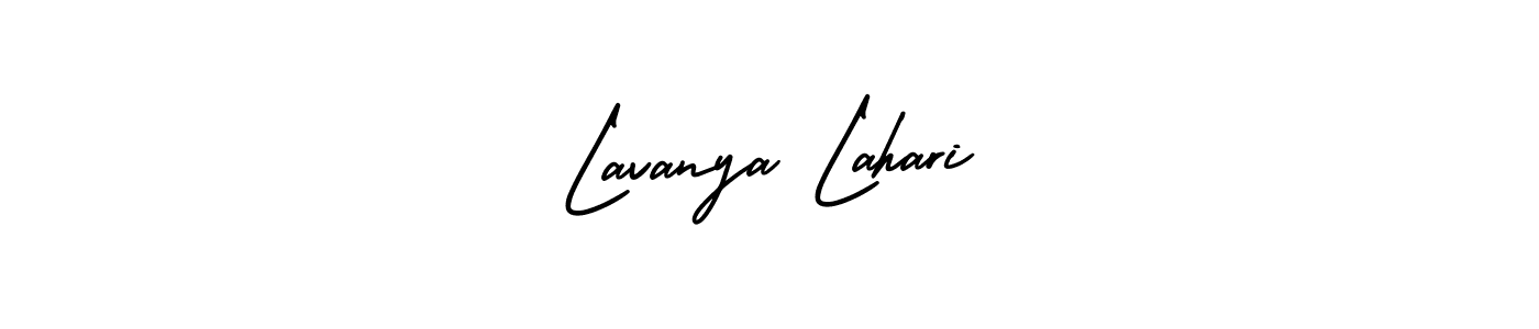 Lavanya Lahari stylish signature style. Best Handwritten Sign (AmerikaSignatureDemo-Regular) for my name. Handwritten Signature Collection Ideas for my name Lavanya Lahari. Lavanya Lahari signature style 3 images and pictures png