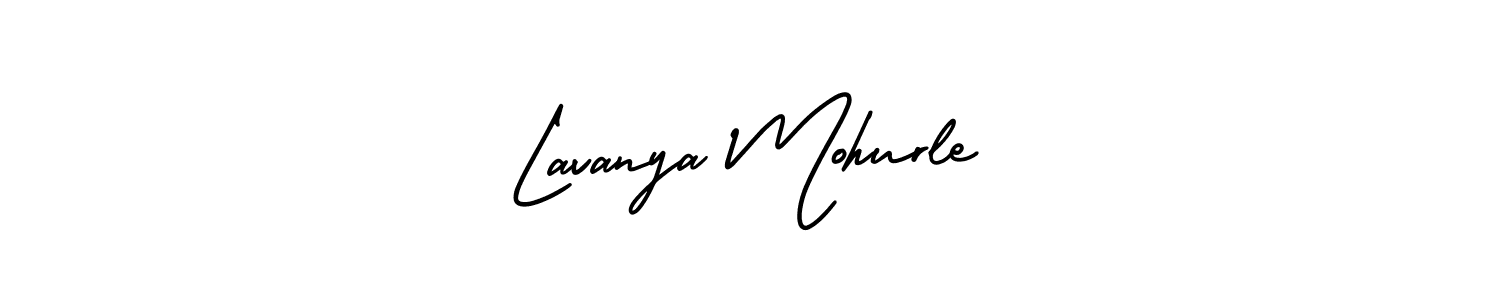 How to make Lavanya Mohurle name signature. Use AmerikaSignatureDemo-Regular style for creating short signs online. This is the latest handwritten sign. Lavanya Mohurle signature style 3 images and pictures png