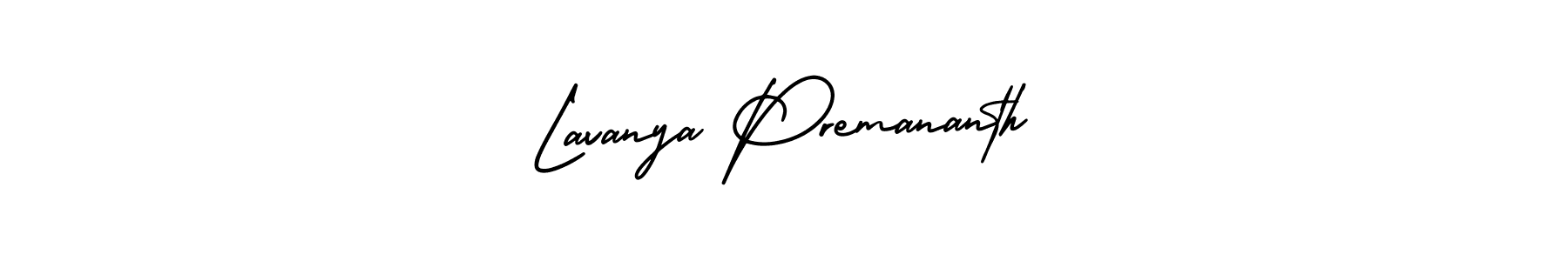 Make a short Lavanya Premananth signature style. Manage your documents anywhere anytime using AmerikaSignatureDemo-Regular. Create and add eSignatures, submit forms, share and send files easily. Lavanya Premananth signature style 3 images and pictures png
