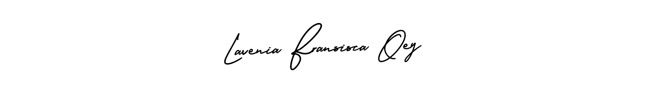 How to make Lavenia Fransisca Oey signature? AmerikaSignatureDemo-Regular is a professional autograph style. Create handwritten signature for Lavenia Fransisca Oey name. Lavenia Fransisca Oey signature style 3 images and pictures png