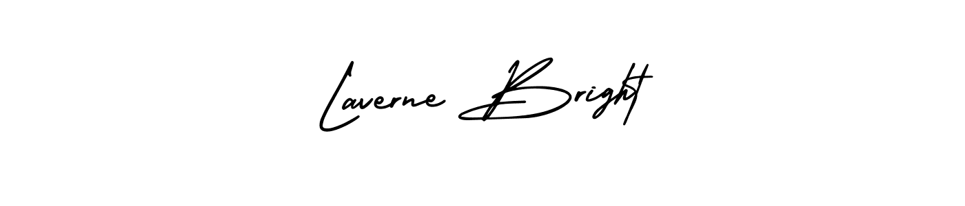 Laverne Bright stylish signature style. Best Handwritten Sign (AmerikaSignatureDemo-Regular) for my name. Handwritten Signature Collection Ideas for my name Laverne Bright. Laverne Bright signature style 3 images and pictures png