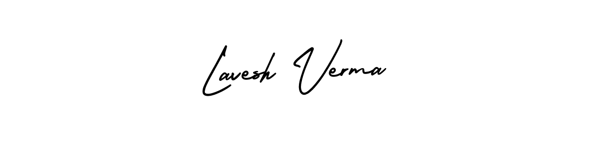 This is the best signature style for the Lavesh Verma name. Also you like these signature font (AmerikaSignatureDemo-Regular). Mix name signature. Lavesh Verma signature style 3 images and pictures png