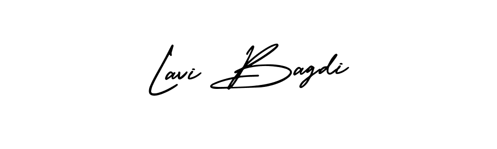 This is the best signature style for the Lavi Bagdi name. Also you like these signature font (AmerikaSignatureDemo-Regular). Mix name signature. Lavi Bagdi signature style 3 images and pictures png