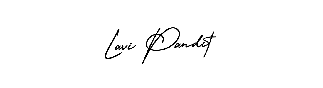 Use a signature maker to create a handwritten signature online. With this signature software, you can design (AmerikaSignatureDemo-Regular) your own signature for name Lavi Pandit. Lavi Pandit signature style 3 images and pictures png