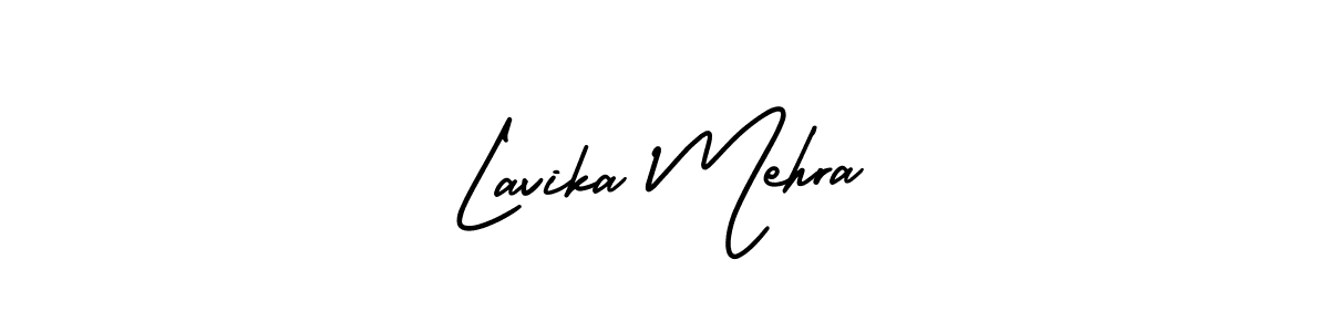 Create a beautiful signature design for name Lavika Mehra. With this signature (AmerikaSignatureDemo-Regular) fonts, you can make a handwritten signature for free. Lavika Mehra signature style 3 images and pictures png