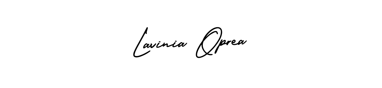 Make a short Lavinia Oprea signature style. Manage your documents anywhere anytime using AmerikaSignatureDemo-Regular. Create and add eSignatures, submit forms, share and send files easily. Lavinia Oprea signature style 3 images and pictures png