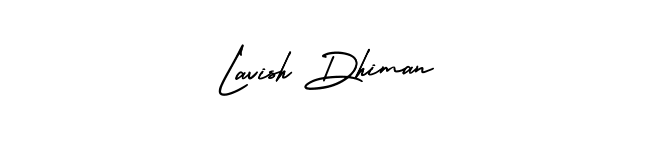 Also You can easily find your signature by using the search form. We will create Lavish Dhiman name handwritten signature images for you free of cost using AmerikaSignatureDemo-Regular sign style. Lavish Dhiman signature style 3 images and pictures png