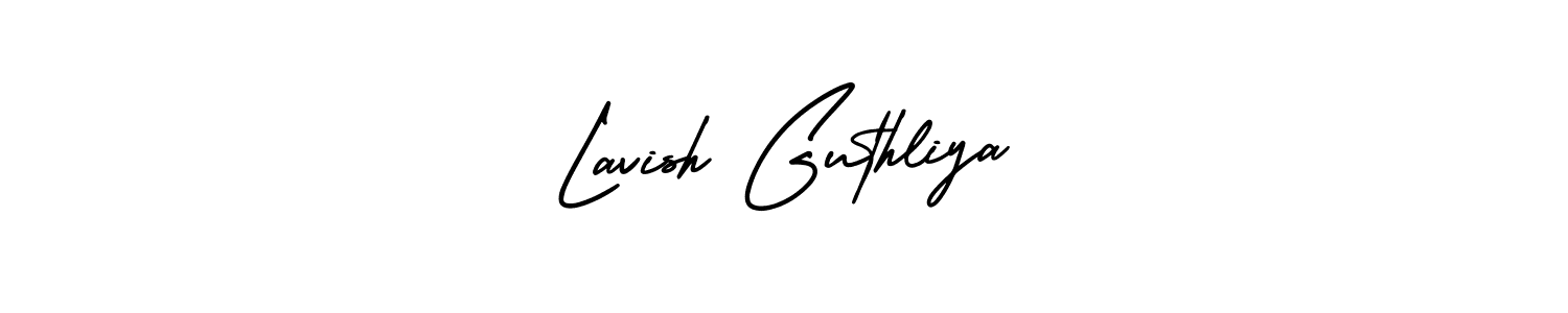 if you are searching for the best signature style for your name Lavish Guthliya. so please give up your signature search. here we have designed multiple signature styles  using AmerikaSignatureDemo-Regular. Lavish Guthliya signature style 3 images and pictures png