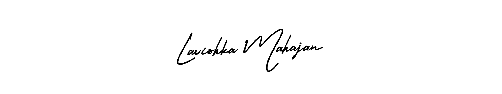 Make a beautiful signature design for name Lavishka Mahajan. With this signature (AmerikaSignatureDemo-Regular) style, you can create a handwritten signature for free. Lavishka Mahajan signature style 3 images and pictures png
