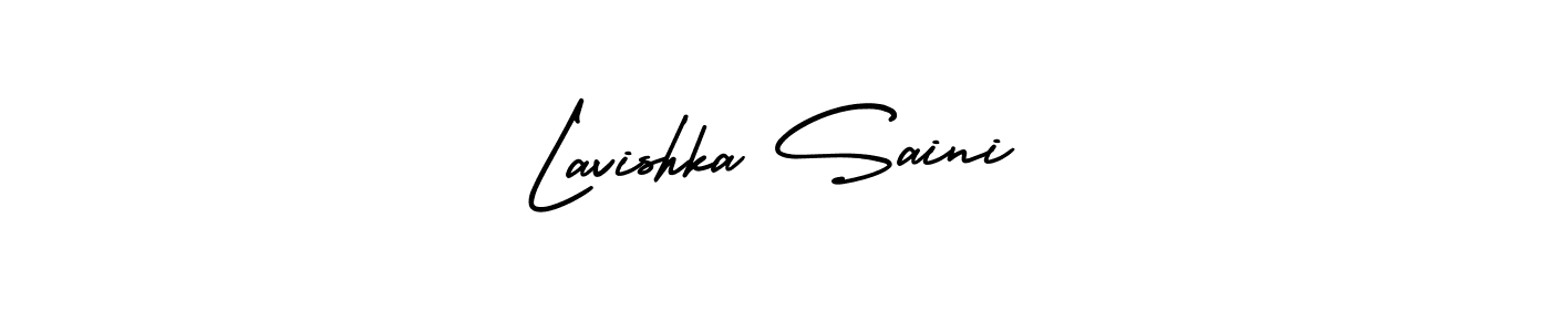 It looks lik you need a new signature style for name Lavishka Saini. Design unique handwritten (AmerikaSignatureDemo-Regular) signature with our free signature maker in just a few clicks. Lavishka Saini signature style 3 images and pictures png