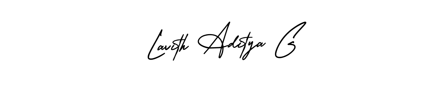 Make a beautiful signature design for name Lavith Aditya G. With this signature (AmerikaSignatureDemo-Regular) style, you can create a handwritten signature for free. Lavith Aditya G signature style 3 images and pictures png