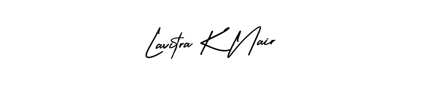 Make a beautiful signature design for name Lavitra K Nair. With this signature (AmerikaSignatureDemo-Regular) style, you can create a handwritten signature for free. Lavitra K Nair signature style 3 images and pictures png