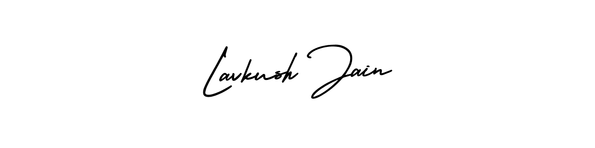 How to make Lavkush Jain name signature. Use AmerikaSignatureDemo-Regular style for creating short signs online. This is the latest handwritten sign. Lavkush Jain signature style 3 images and pictures png
