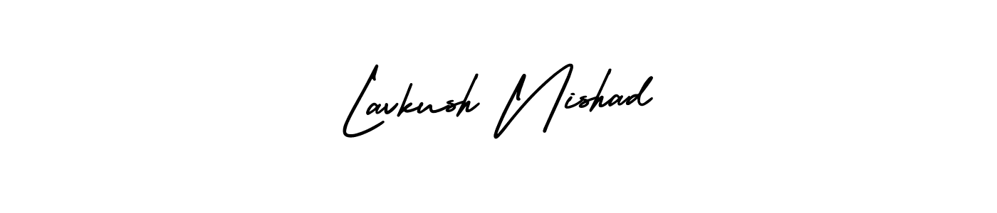 How to Draw Lavkush Nishad signature style? AmerikaSignatureDemo-Regular is a latest design signature styles for name Lavkush Nishad. Lavkush Nishad signature style 3 images and pictures png