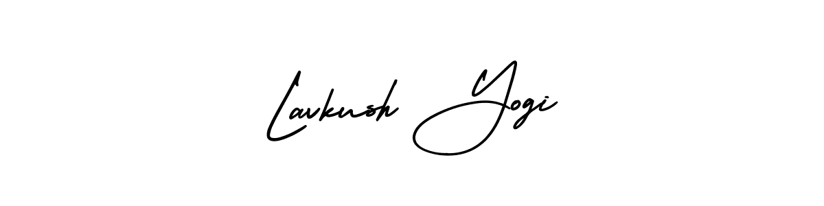 How to make Lavkush Yogi name signature. Use AmerikaSignatureDemo-Regular style for creating short signs online. This is the latest handwritten sign. Lavkush Yogi signature style 3 images and pictures png