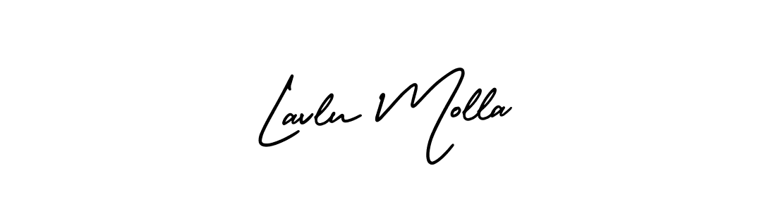 Lavlu Molla stylish signature style. Best Handwritten Sign (AmerikaSignatureDemo-Regular) for my name. Handwritten Signature Collection Ideas for my name Lavlu Molla. Lavlu Molla signature style 3 images and pictures png