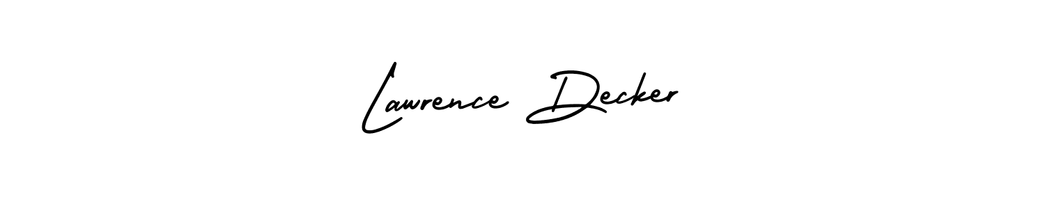 The best way (AmerikaSignatureDemo-Regular) to make a short signature is to pick only two or three words in your name. The name Lawrence Decker include a total of six letters. For converting this name. Lawrence Decker signature style 3 images and pictures png