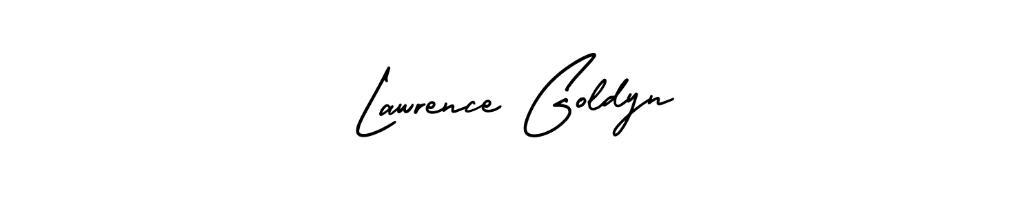 You should practise on your own different ways (AmerikaSignatureDemo-Regular) to write your name (Lawrence Goldyn) in signature. don't let someone else do it for you. Lawrence Goldyn signature style 3 images and pictures png