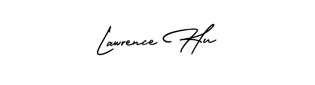 Lawrence Hu stylish signature style. Best Handwritten Sign (AmerikaSignatureDemo-Regular) for my name. Handwritten Signature Collection Ideas for my name Lawrence Hu. Lawrence Hu signature style 3 images and pictures png