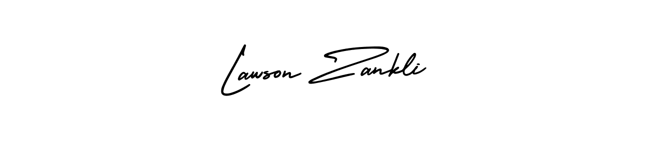 How to make Lawson Zankli signature? AmerikaSignatureDemo-Regular is a professional autograph style. Create handwritten signature for Lawson Zankli name. Lawson Zankli signature style 3 images and pictures png
