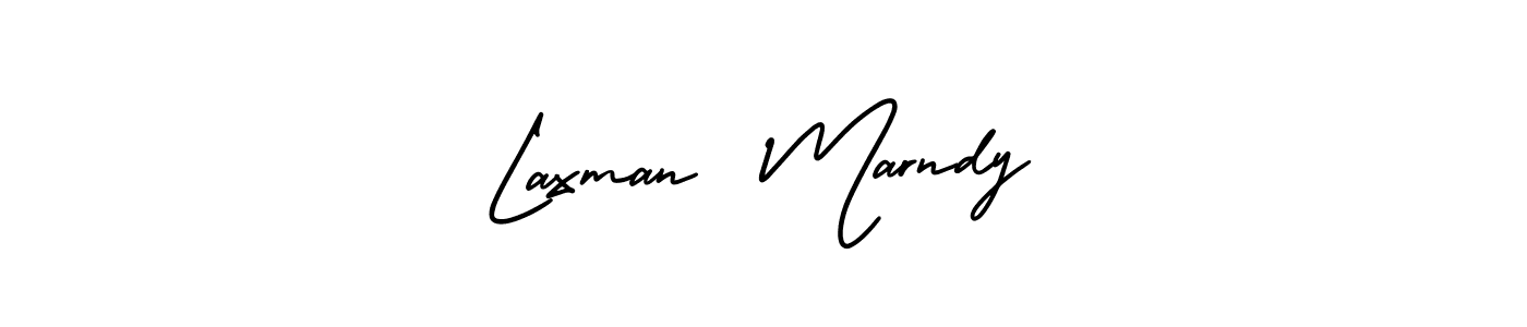 How to make Laxman  Marndy name signature. Use AmerikaSignatureDemo-Regular style for creating short signs online. This is the latest handwritten sign. Laxman  Marndy signature style 3 images and pictures png