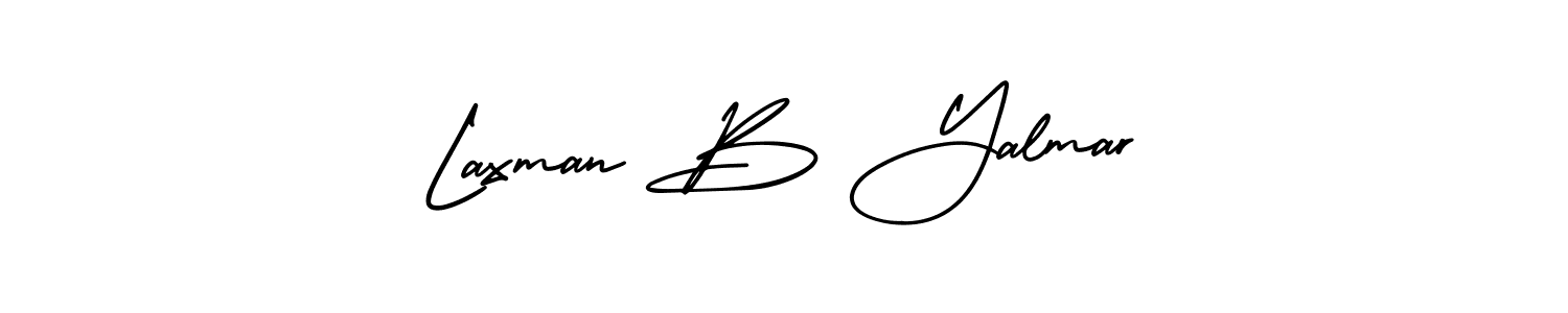 Laxman B Yalmar stylish signature style. Best Handwritten Sign (AmerikaSignatureDemo-Regular) for my name. Handwritten Signature Collection Ideas for my name Laxman B Yalmar. Laxman B Yalmar signature style 3 images and pictures png