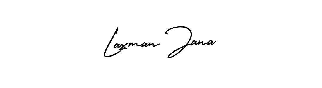 The best way (AmerikaSignatureDemo-Regular) to make a short signature is to pick only two or three words in your name. The name Laxman Jana include a total of six letters. For converting this name. Laxman Jana signature style 3 images and pictures png