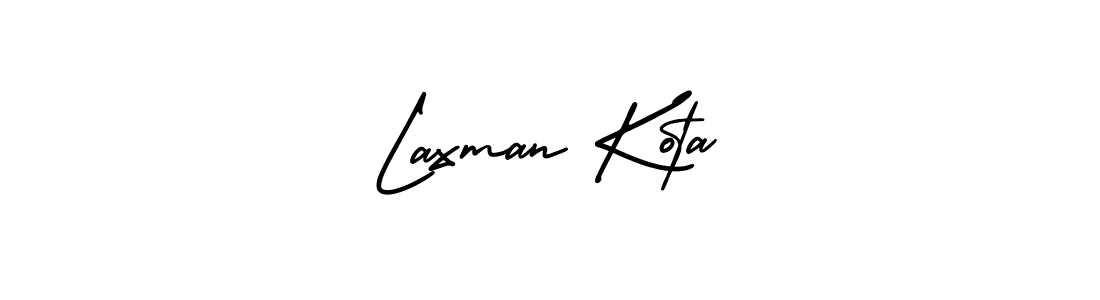 Use a signature maker to create a handwritten signature online. With this signature software, you can design (AmerikaSignatureDemo-Regular) your own signature for name Laxman Kota. Laxman Kota signature style 3 images and pictures png