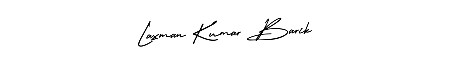 The best way (AmerikaSignatureDemo-Regular) to make a short signature is to pick only two or three words in your name. The name Laxman Kumar Barik include a total of six letters. For converting this name. Laxman Kumar Barik signature style 3 images and pictures png