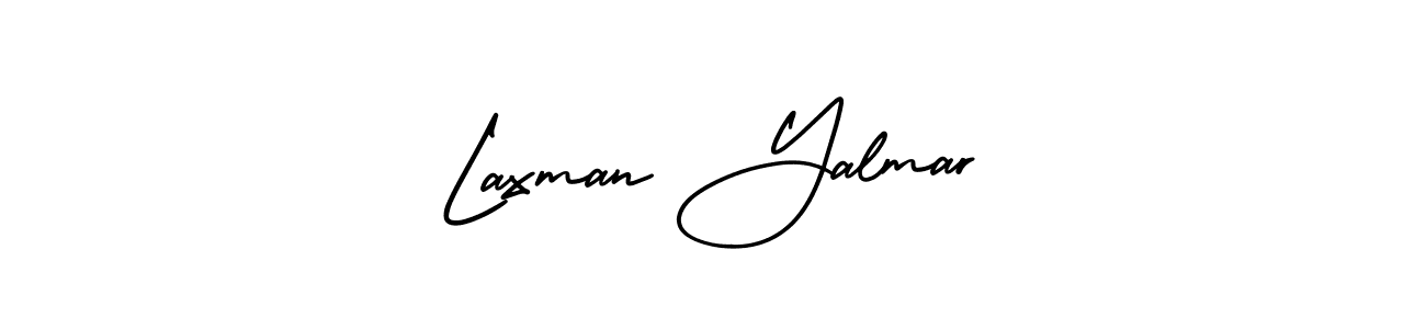 The best way (AmerikaSignatureDemo-Regular) to make a short signature is to pick only two or three words in your name. The name Laxman Yalmar include a total of six letters. For converting this name. Laxman Yalmar signature style 3 images and pictures png