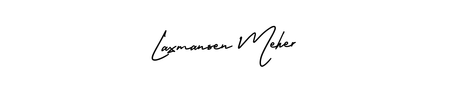 How to make Laxmansen Meher signature? AmerikaSignatureDemo-Regular is a professional autograph style. Create handwritten signature for Laxmansen Meher name. Laxmansen Meher signature style 3 images and pictures png
