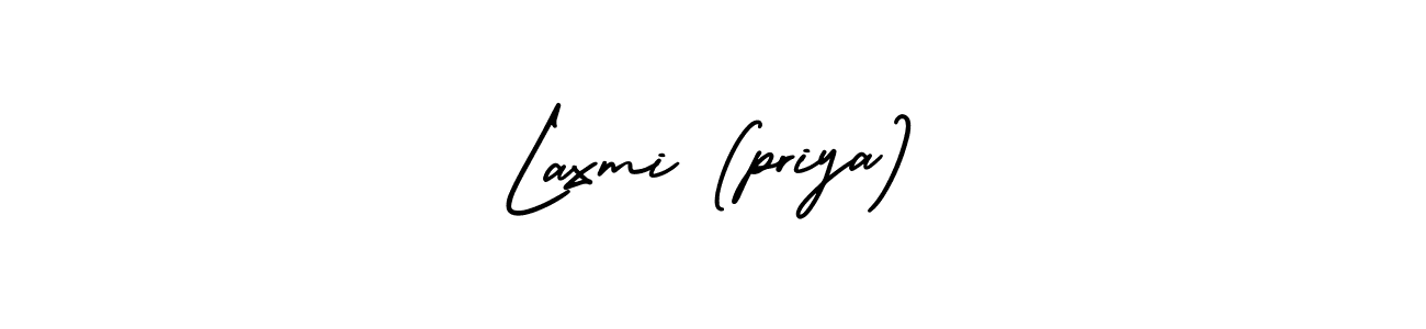 Also we have Laxmi (priya) name is the best signature style. Create professional handwritten signature collection using AmerikaSignatureDemo-Regular autograph style. Laxmi (priya) signature style 3 images and pictures png