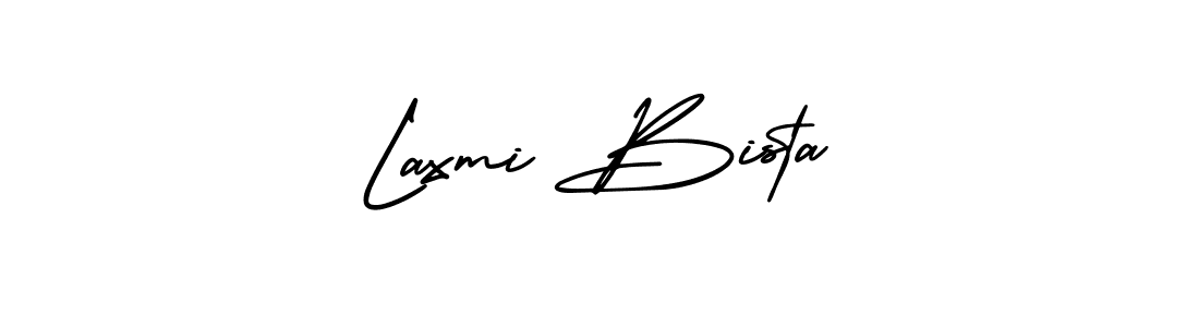 Create a beautiful signature design for name Laxmi Bista. With this signature (AmerikaSignatureDemo-Regular) fonts, you can make a handwritten signature for free. Laxmi Bista signature style 3 images and pictures png