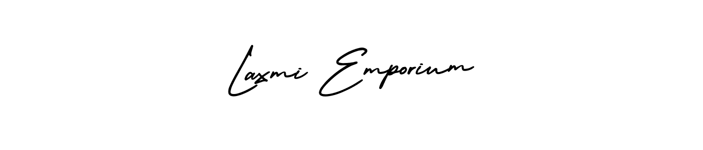 Make a beautiful signature design for name Laxmi Emporium. With this signature (AmerikaSignatureDemo-Regular) style, you can create a handwritten signature for free. Laxmi Emporium signature style 3 images and pictures png