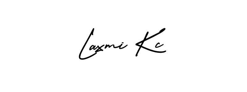 How to make Laxmi Kc name signature. Use AmerikaSignatureDemo-Regular style for creating short signs online. This is the latest handwritten sign. Laxmi Kc signature style 3 images and pictures png