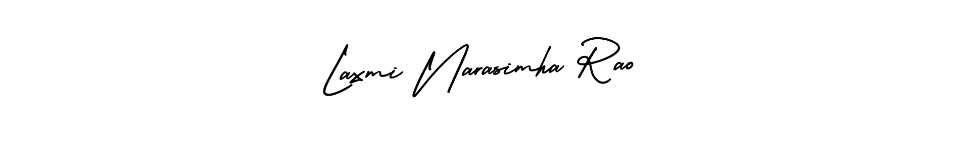 The best way (AmerikaSignatureDemo-Regular) to make a short signature is to pick only two or three words in your name. The name Laxmi Narasimha Rao include a total of six letters. For converting this name. Laxmi Narasimha Rao signature style 3 images and pictures png