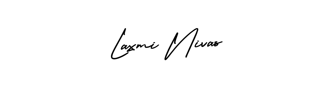 The best way (AmerikaSignatureDemo-Regular) to make a short signature is to pick only two or three words in your name. The name Laxmi Nivas include a total of six letters. For converting this name. Laxmi Nivas signature style 3 images and pictures png