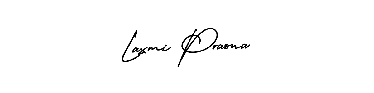 How to Draw Laxmi Prasna signature style? AmerikaSignatureDemo-Regular is a latest design signature styles for name Laxmi Prasna. Laxmi Prasna signature style 3 images and pictures png