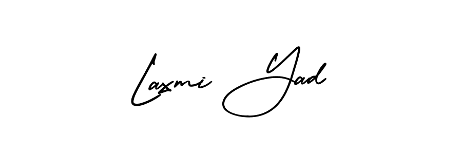 How to make Laxmi Yad name signature. Use AmerikaSignatureDemo-Regular style for creating short signs online. This is the latest handwritten sign. Laxmi Yad signature style 3 images and pictures png