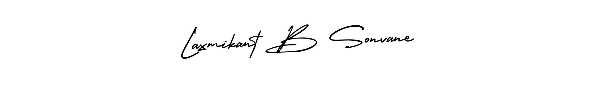 How to make Laxmikant B Sonvane signature? AmerikaSignatureDemo-Regular is a professional autograph style. Create handwritten signature for Laxmikant B Sonvane name. Laxmikant B Sonvane signature style 3 images and pictures png