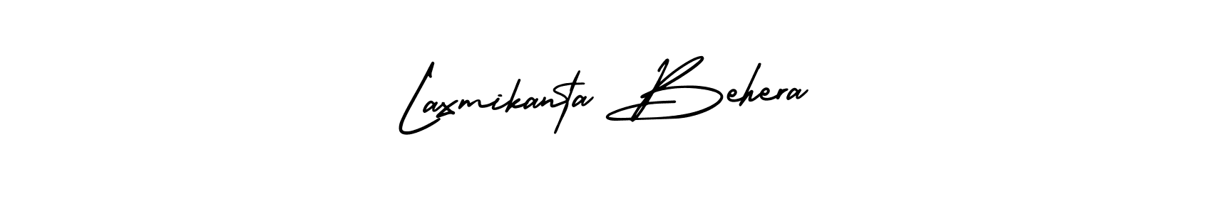 AmerikaSignatureDemo-Regular is a professional signature style that is perfect for those who want to add a touch of class to their signature. It is also a great choice for those who want to make their signature more unique. Get Laxmikanta Behera name to fancy signature for free. Laxmikanta Behera signature style 3 images and pictures png