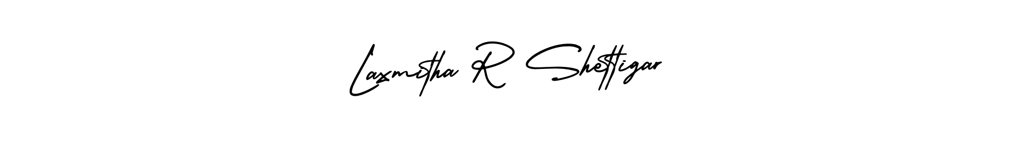 How to make Laxmitha R Shettigar signature? AmerikaSignatureDemo-Regular is a professional autograph style. Create handwritten signature for Laxmitha R Shettigar name. Laxmitha R Shettigar signature style 3 images and pictures png
